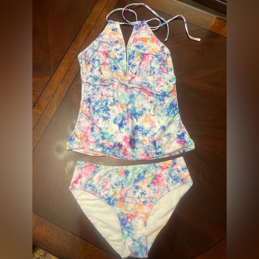 Colorful Tummy Control Tankini